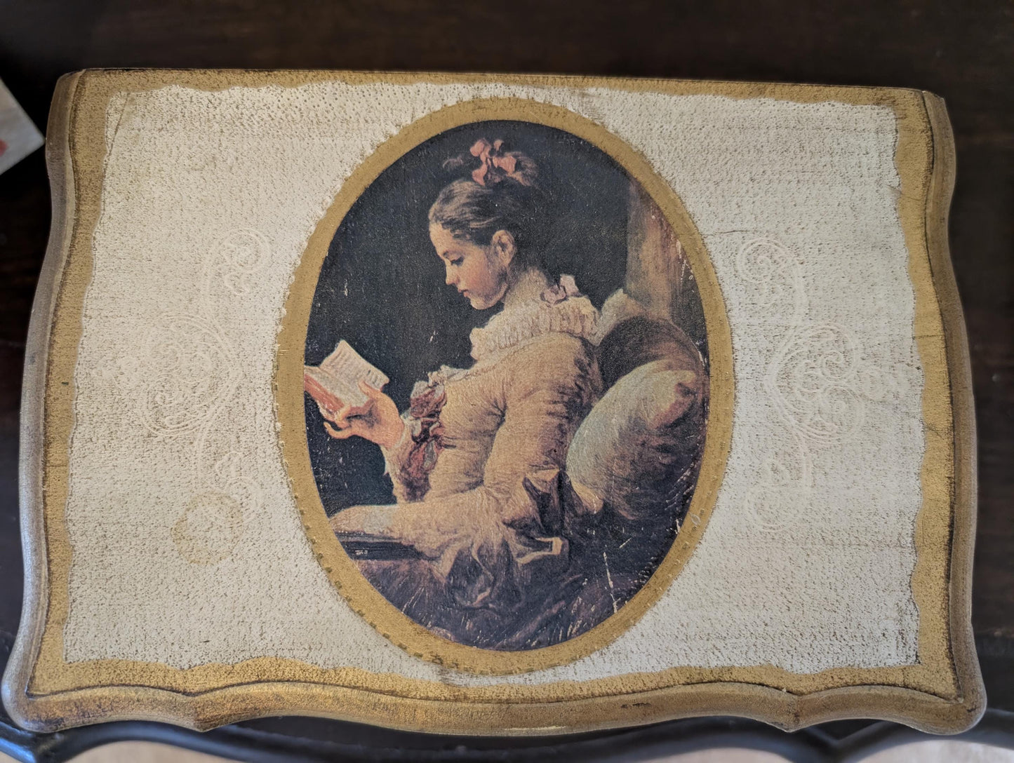 Vintage Florentine Musical Jewelry Box – Plays Strangers In The Night