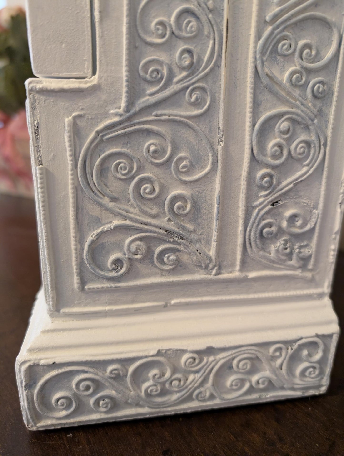 Vintage One of a Kind Hand Painted Shabby Chic Boho Jewelry Box Armoire